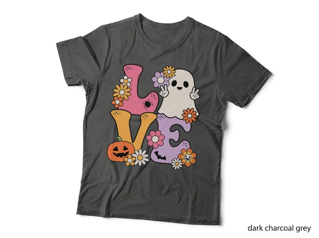 Groovy Halloween Love Costume Ghost Pumpkin T-Shirt