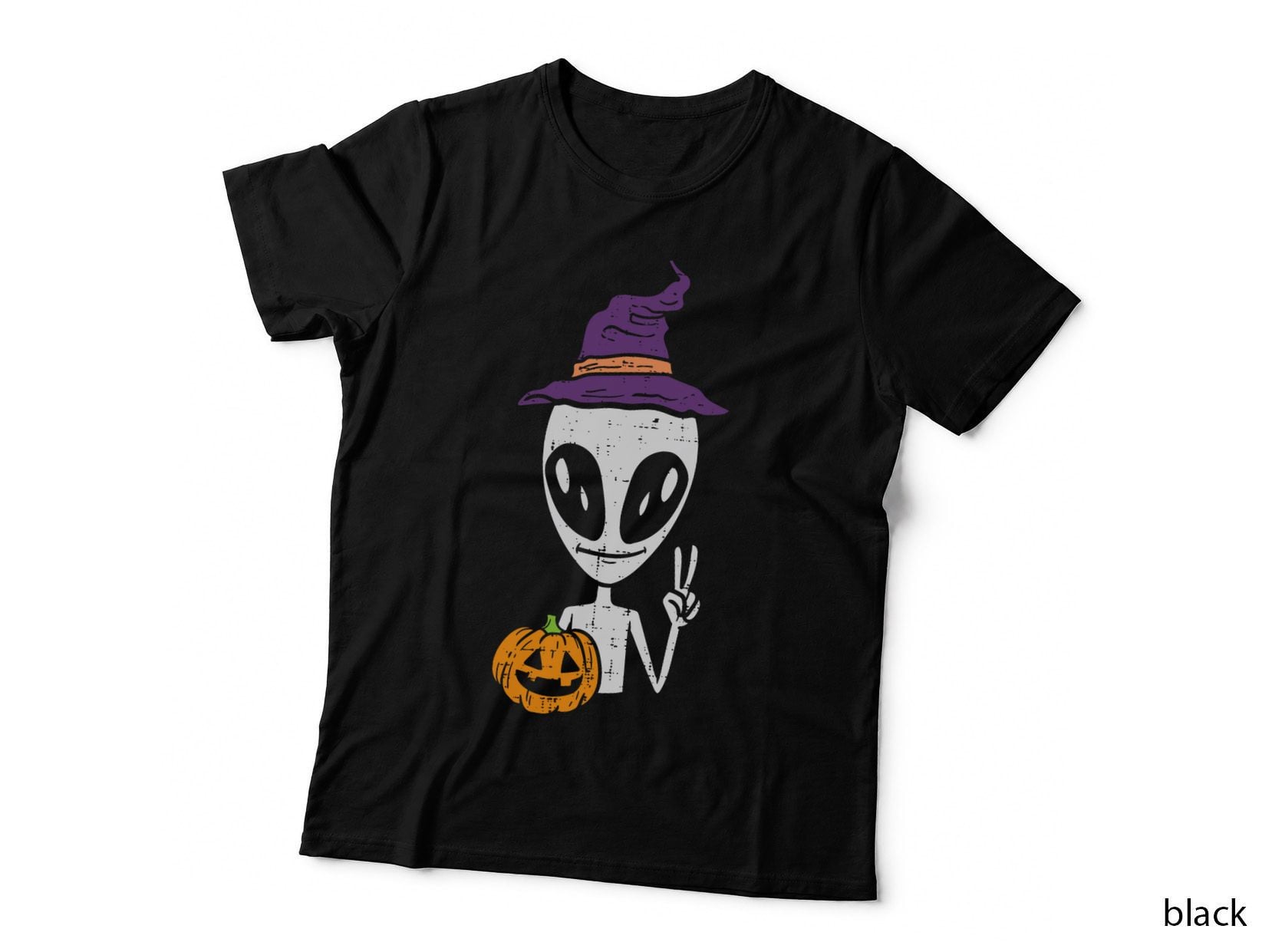 Halloween Alien Witch ET UFO Space Costume Men Women Kids T-Shirt