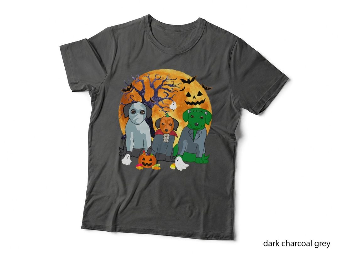 Halloween Black Lab Dog Zombie Jack O Lantern Pumpkin T-Shirt