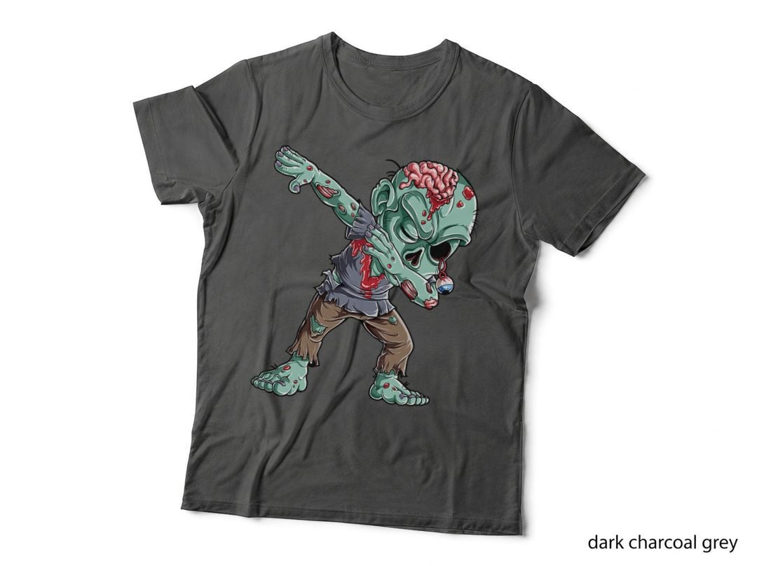 Halloween Dabbing Zombie Brain Funny Boys Men Dab Dance T-Shirt