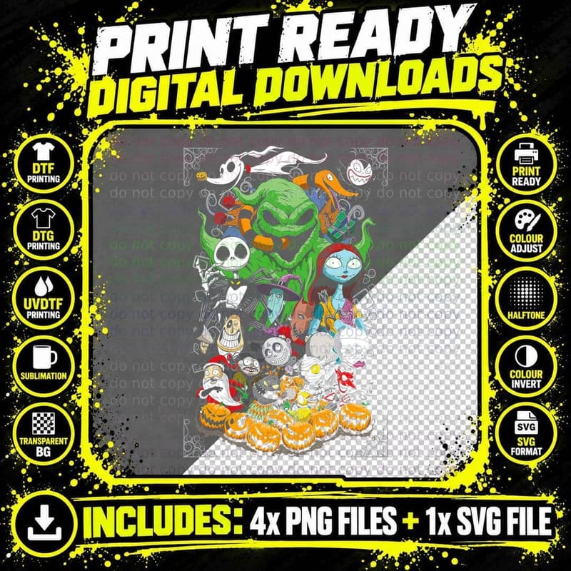 Halloween Horror Costume T-Shirt, Sugar Skull Print Png SVG Digital Bundle
