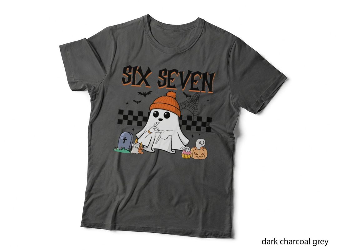 Haunted by Six Seven Top, Spooky 6 7 Joke Shirt, Halloween Popular Meme T-Shirt