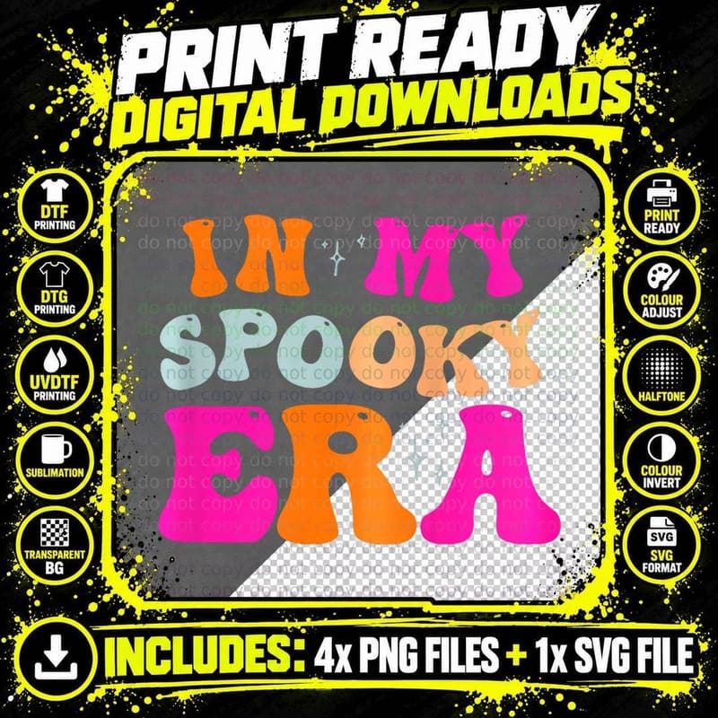 In My Spooky Era T-Shirt Png SVG Digital Bundle