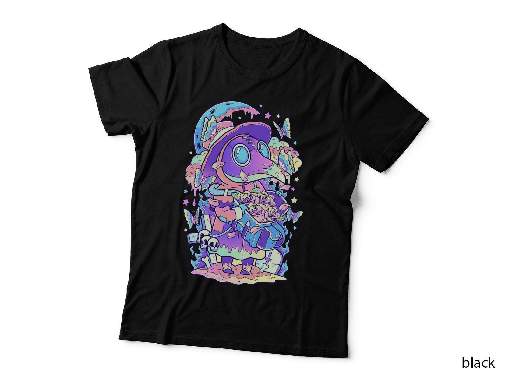 Kawaii Pastel Goth Cute and Creepy Plague Doctor T-Shirt