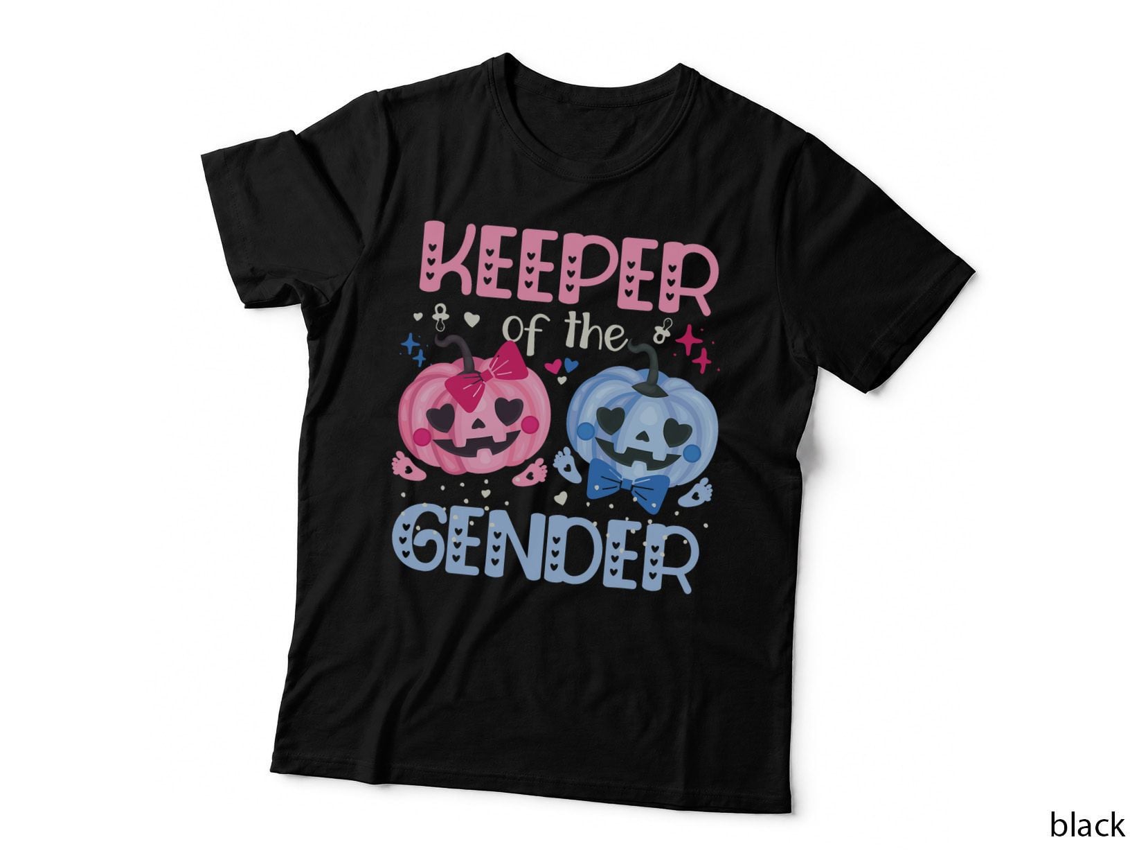 Keeper of the Gender Pumpkin Halloween Baby Gender Reveal Cute T-Shirt