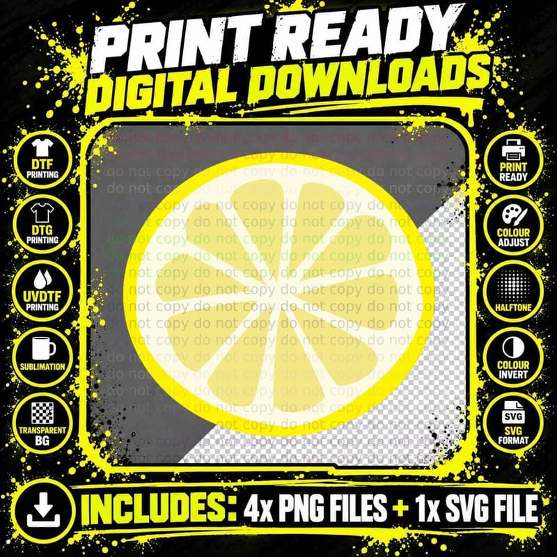 Lemon Halloween Costume T-Shirt Fruit Salad Men Women Png SVG Digital Bundle