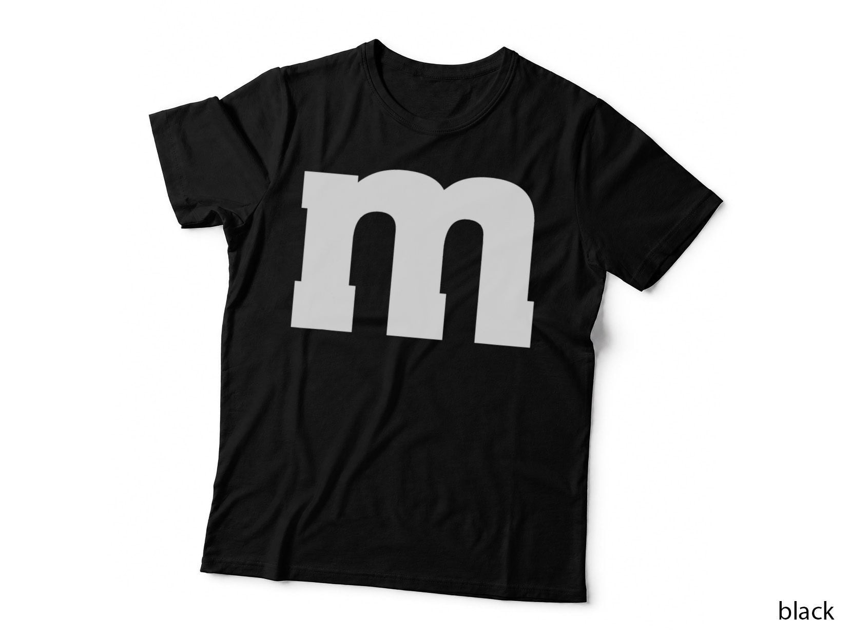 Letter M Capital Alphabet Funny Halloween Costumes Group T-Shirt