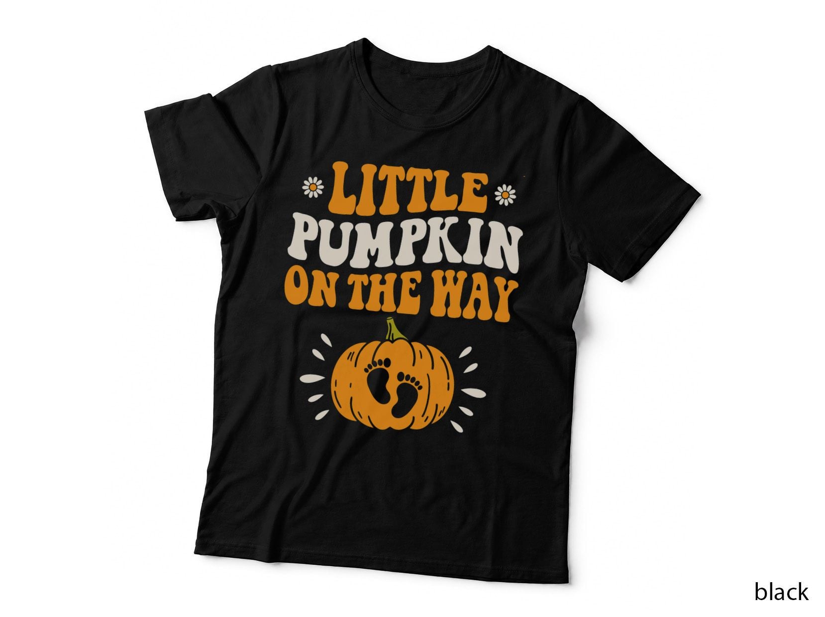 Little Pumpkin on the Way Pregnancy Announcement Halloween T-Shirt