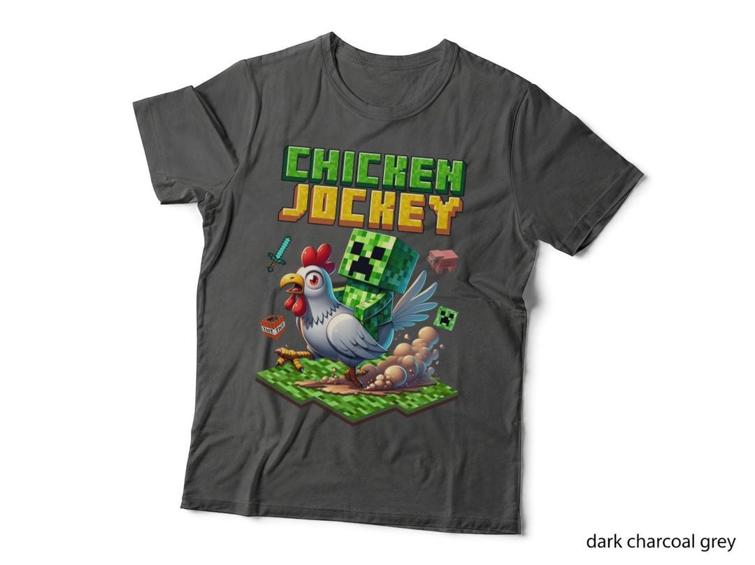 Miner Shirt, Crafter Mining Shirt, Chicken Jockey Zombie T-Shirt