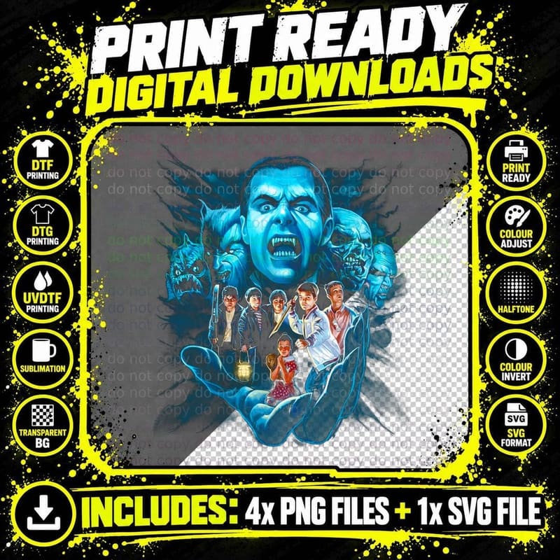 Monster Squad Halloween Costume T-Shirt, Horror Apparel Png SVG Digital Bundle