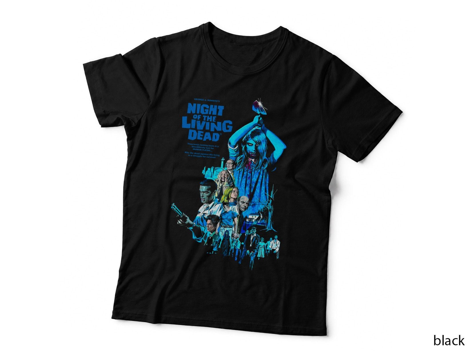 Night of the Living Dead Horror Print T-Shirt