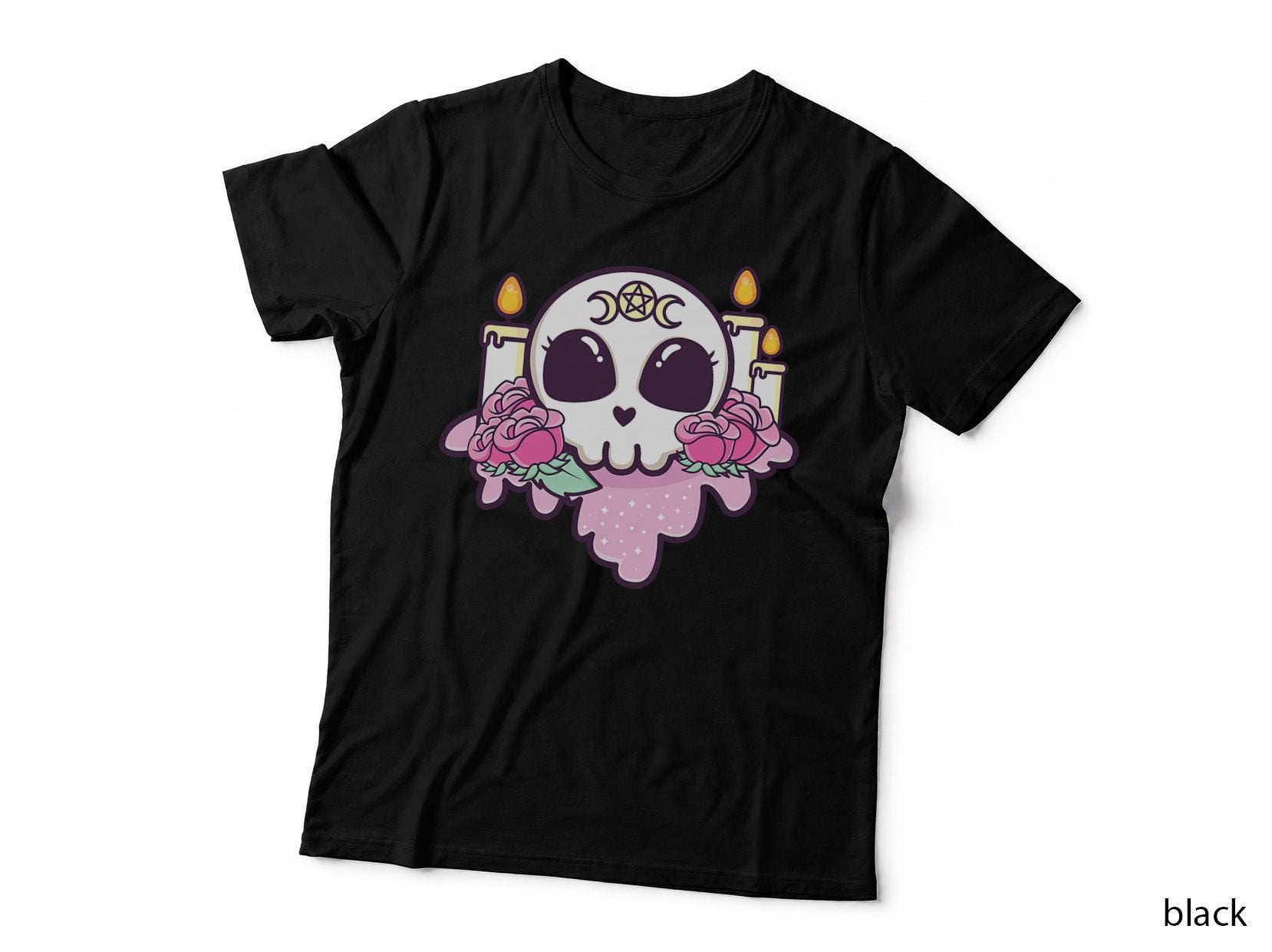 Nu Goth Aesthetic Kawaii Pastel Goth Creepy Cute Skull T-Shirt