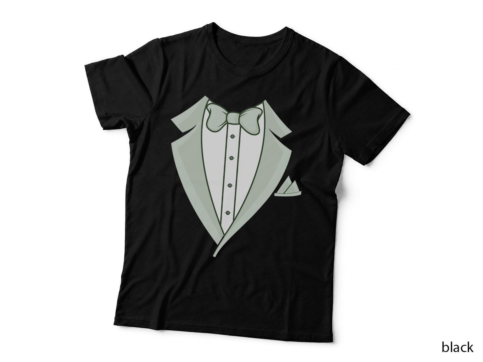 Olive Dark Hunter Green Tuxedo Halloween Costume T-Shirt