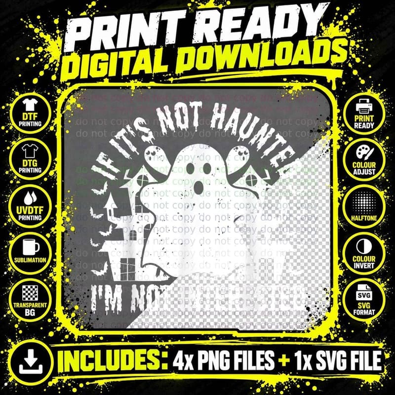 Paranormal Investigator, Haunted & Interested Png SVG Digital Bundle