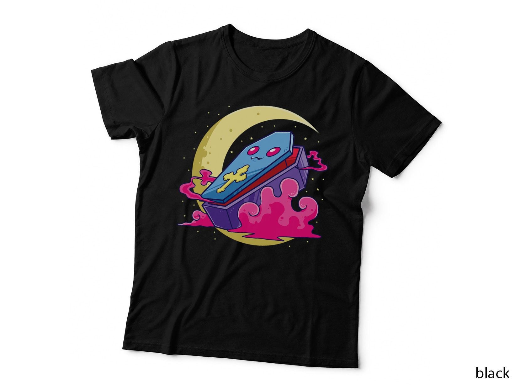 Pastel Goth Creepy Coffin Cute Gothic Kawaii Anime Halloween T-Shirt