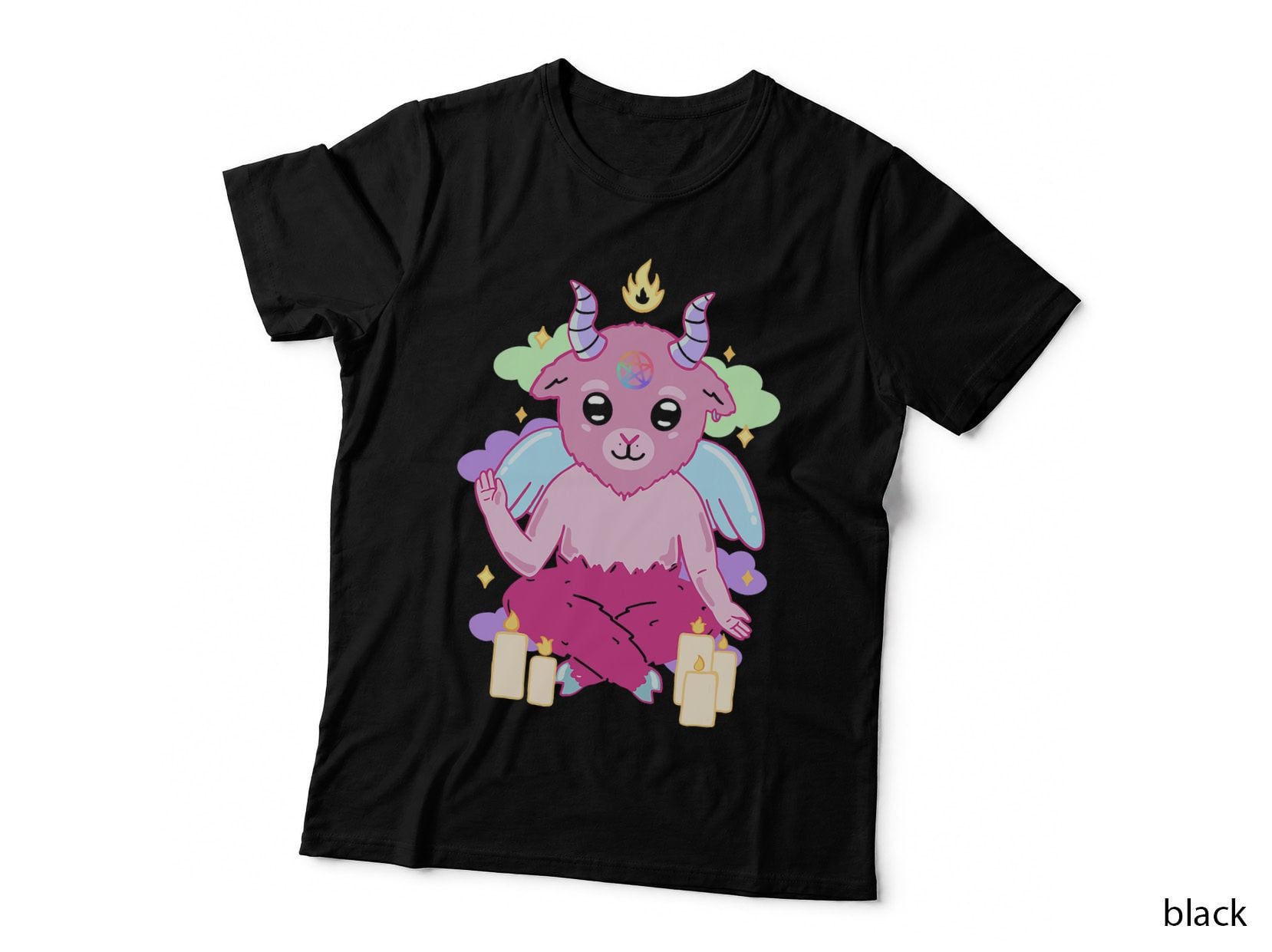 Pastel Goth Creepy Kawaii Cute Creepy Baphomet T-Shirt