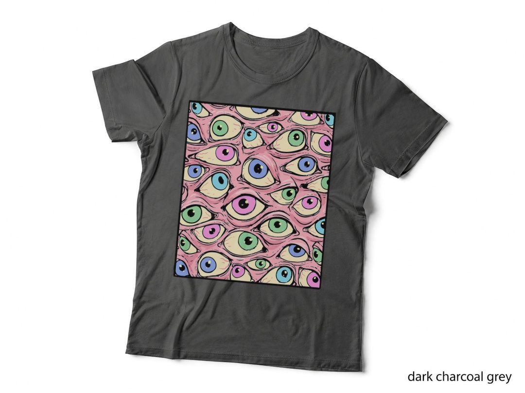 Pastel Goth Weirdcore Big Eyeballs Spooky Creepy Alt Surreal T-Shirt