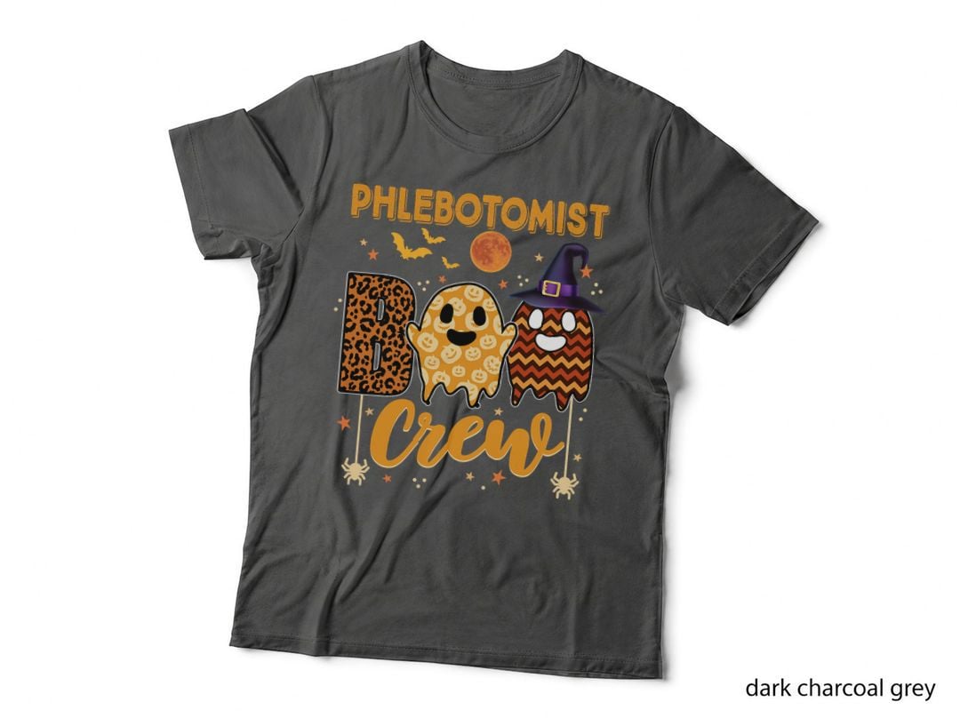 Phlebotomist Tech Boo Crew Ghost Halloween Phlebotomy Tech T-Shirt