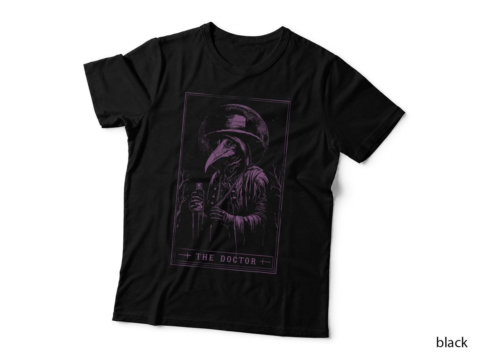 Plague Doctor Tarot Card Shirt Horror Death Occult Satanic T-Shirt