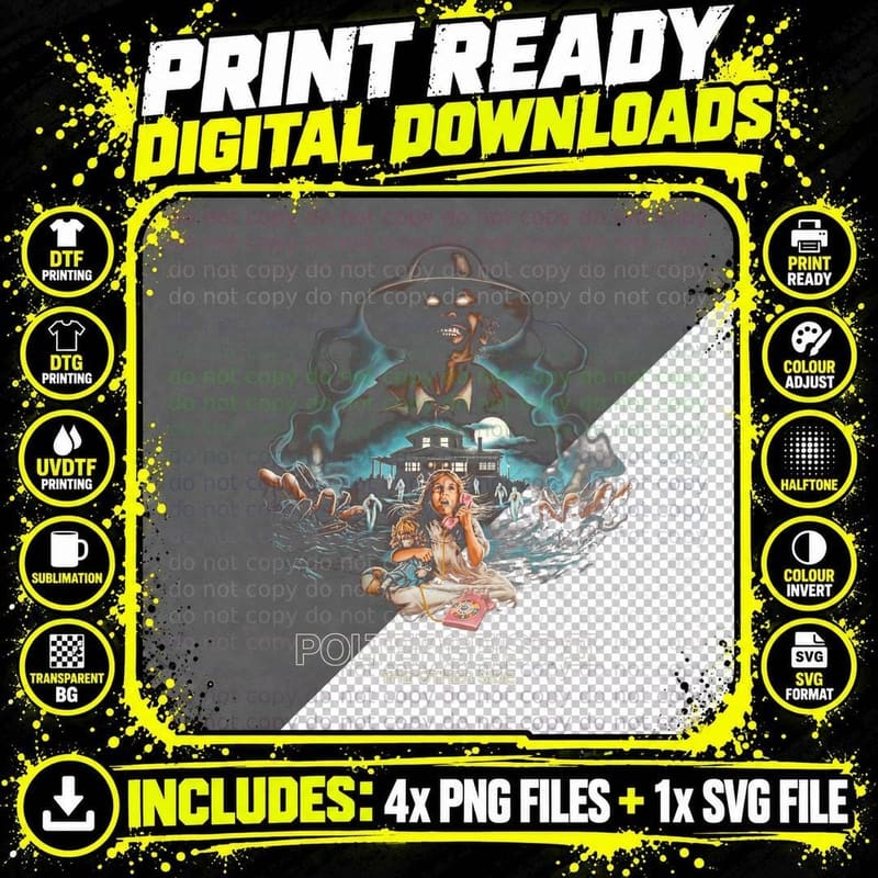 Poltergeist II Horror Movie Fan T-Shirt Png SVG Digital Bundle