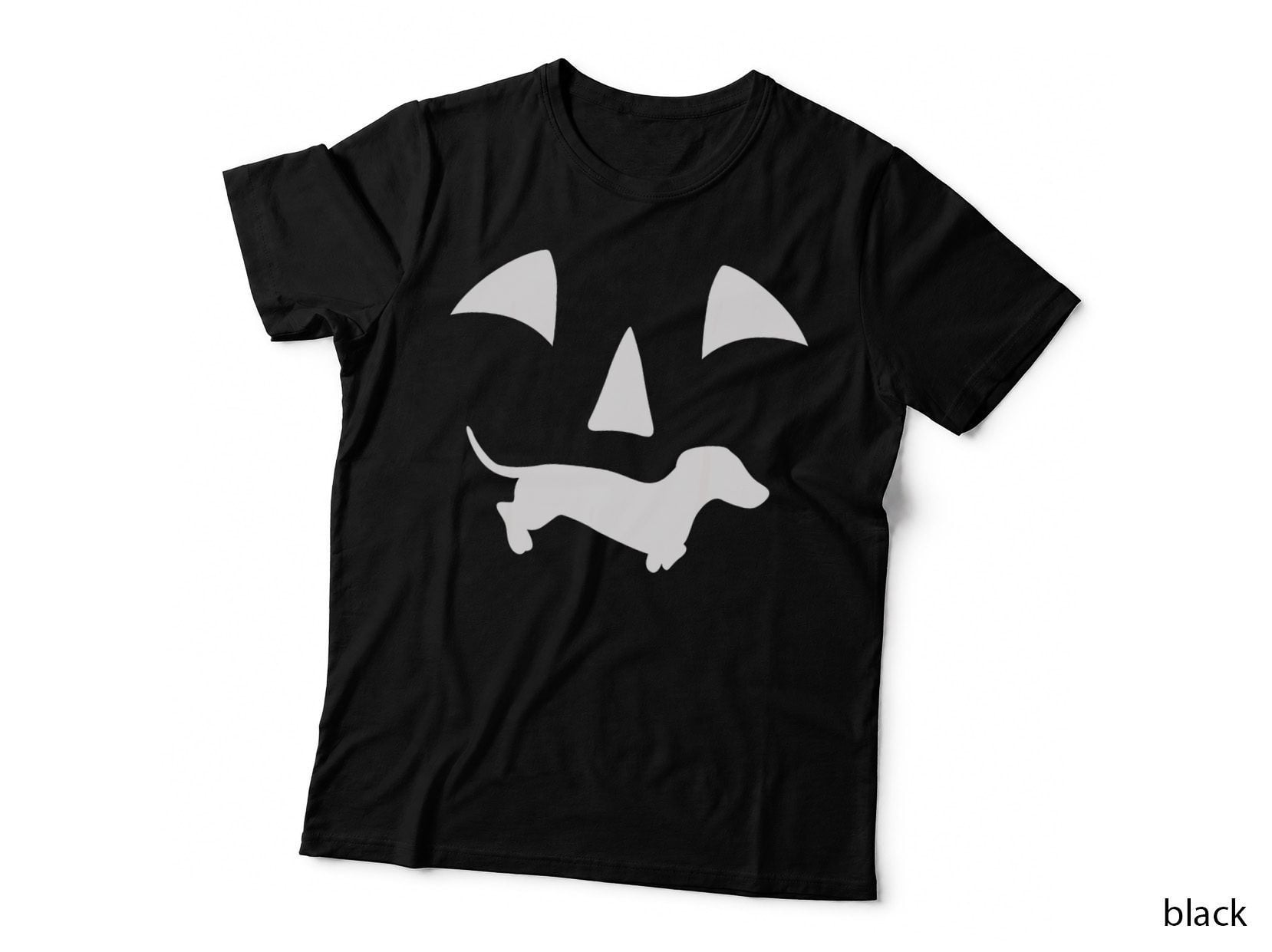 Pumpkin Dachshund Halloween Weiner Owners for Kids Smile Dog T-Shirt