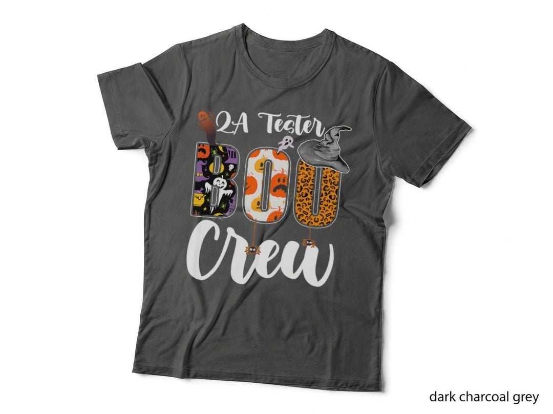 QA Tester Boo Crew Halloween Matching QA Analyst T-Shirt