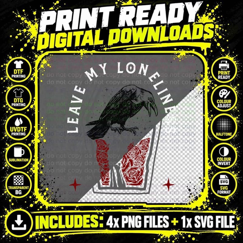Raven Tarot Card Skeleton T-Shirt Png SVG Digital Bundle
