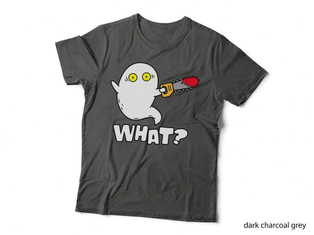 Scary Ghost Chainsaw What Funny Halloween Horror Movie T-Shirt