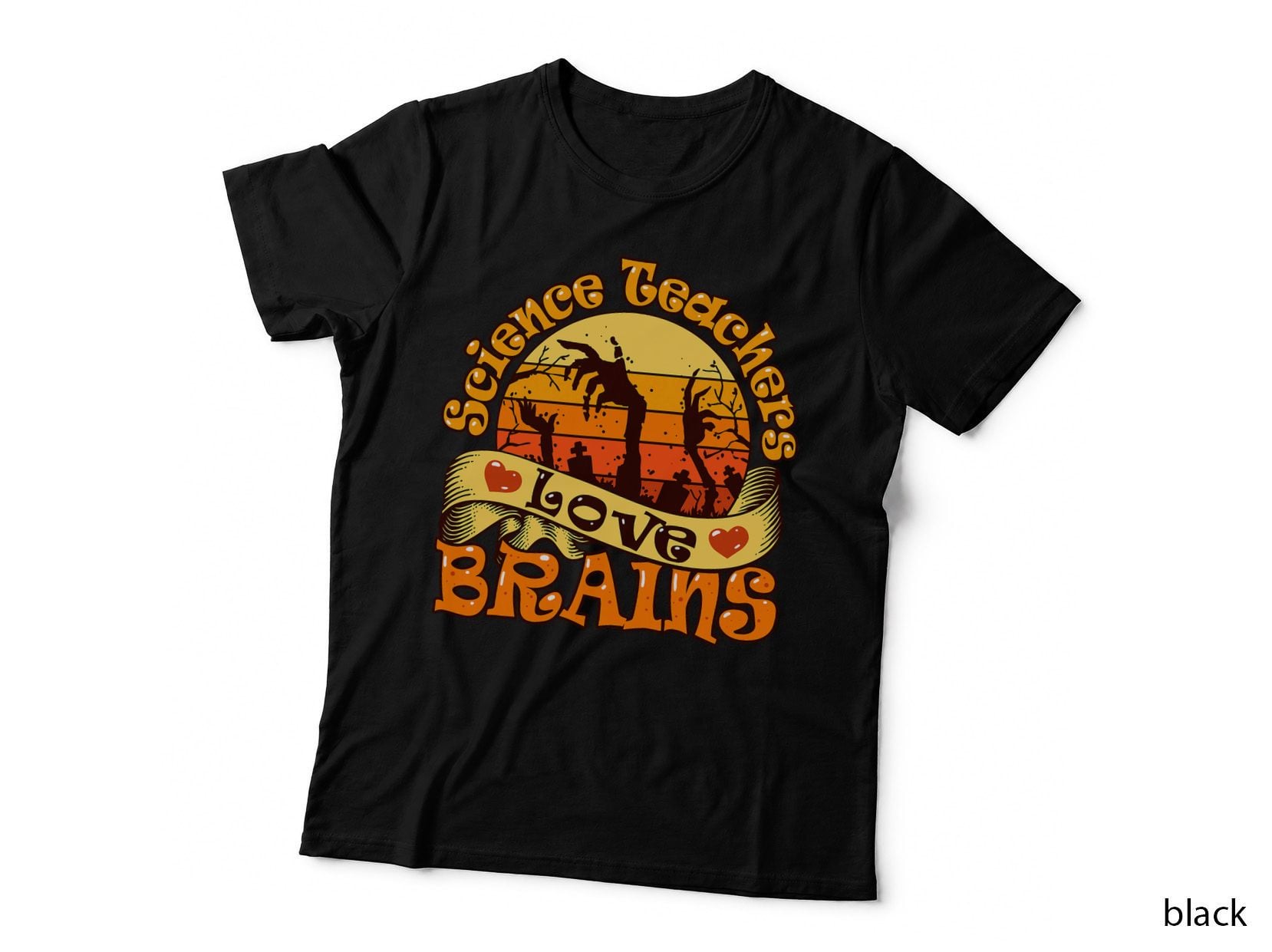 Science Teachers Love Brains - Funny Teacher Halloween T-Shirt