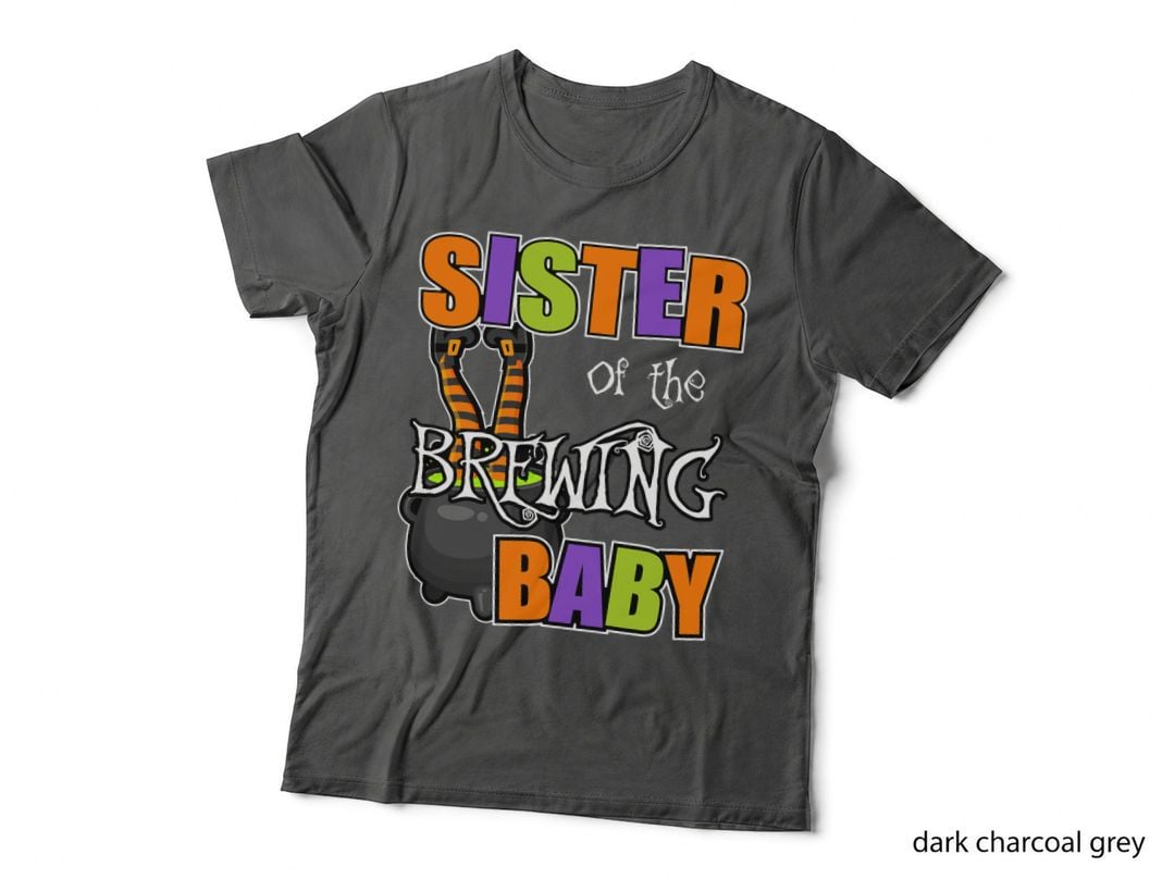 Sister of Brewing Baby Halloween Theme Baby Shower Spooky T-Shirt