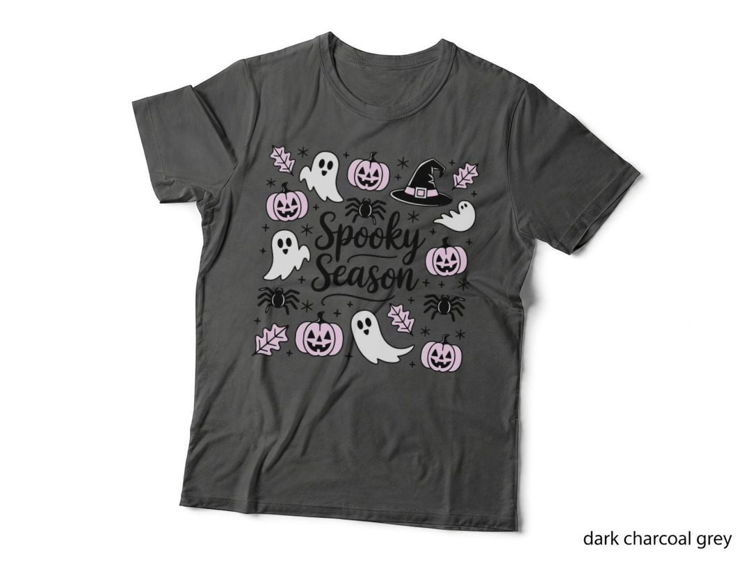 Spooky Season Pink Doodle, Retro Vintage, Funny Aesthetic, Gift T-Shirt