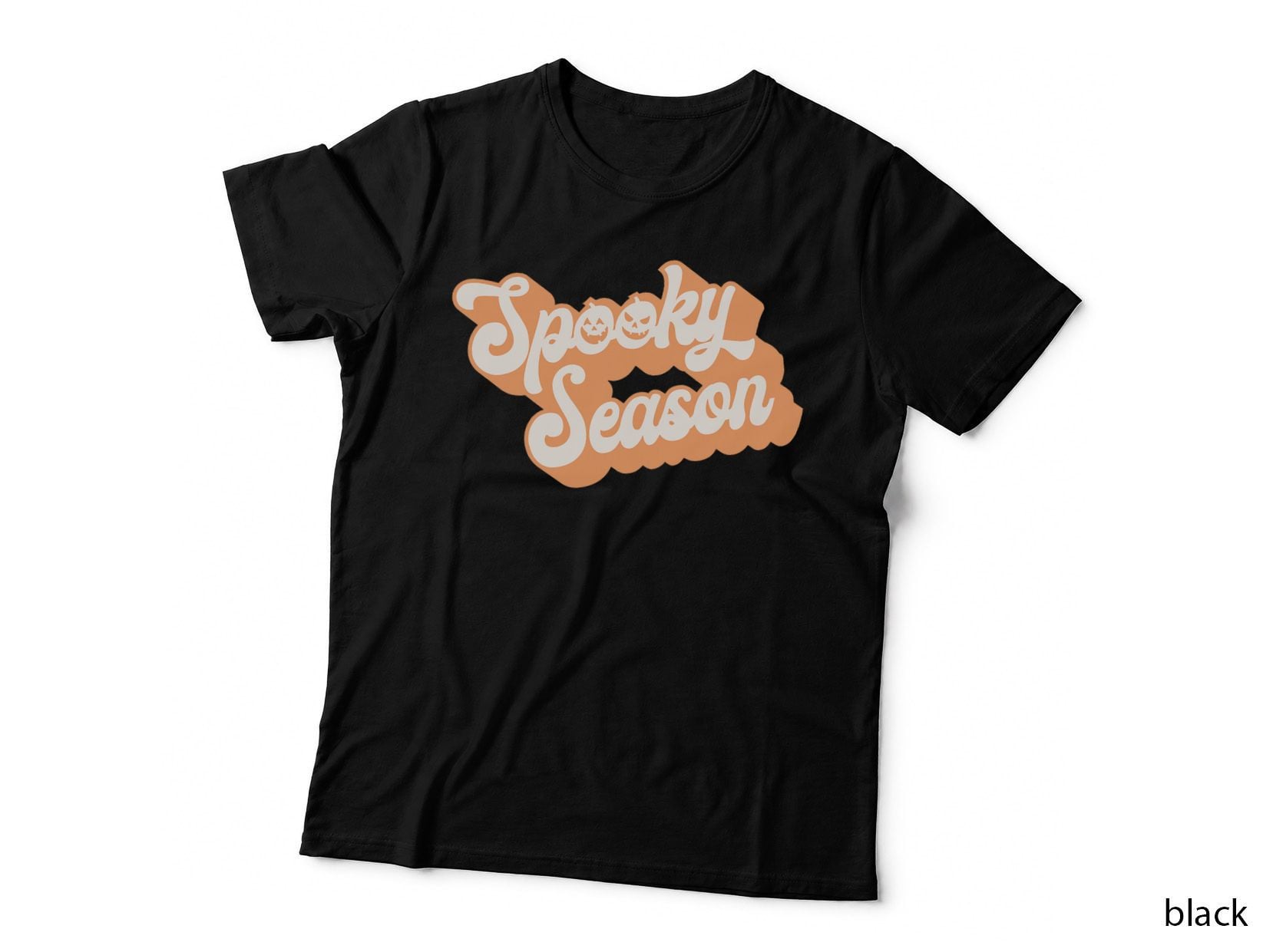 Spooky Season Retro Halloween Vibes Vintage Pumpkin T-Shirt