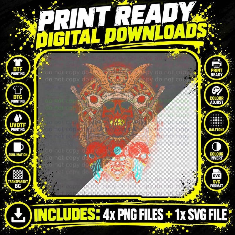 Sugar Skull Halloween Costume T-Shirt Png SVG Digital Bundle