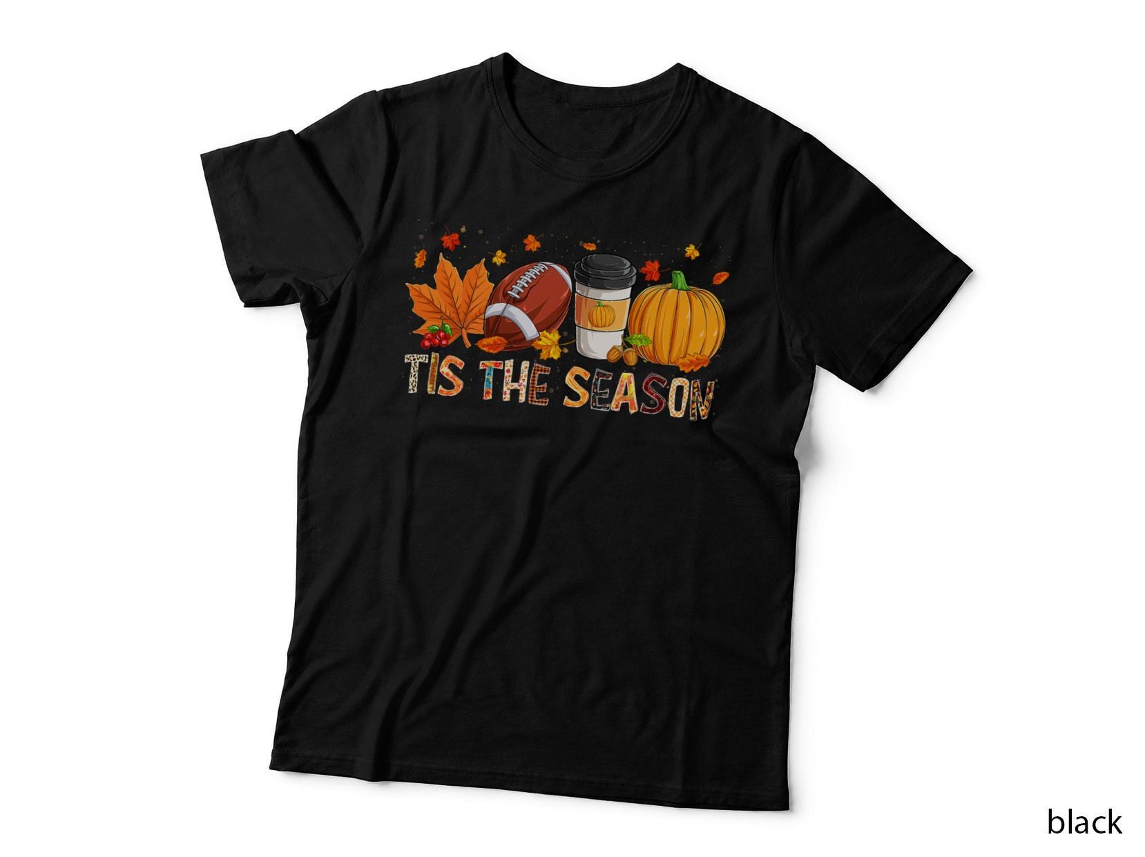 The Season Leopard Pumpkin American Football Halloween Fall T-Shirt