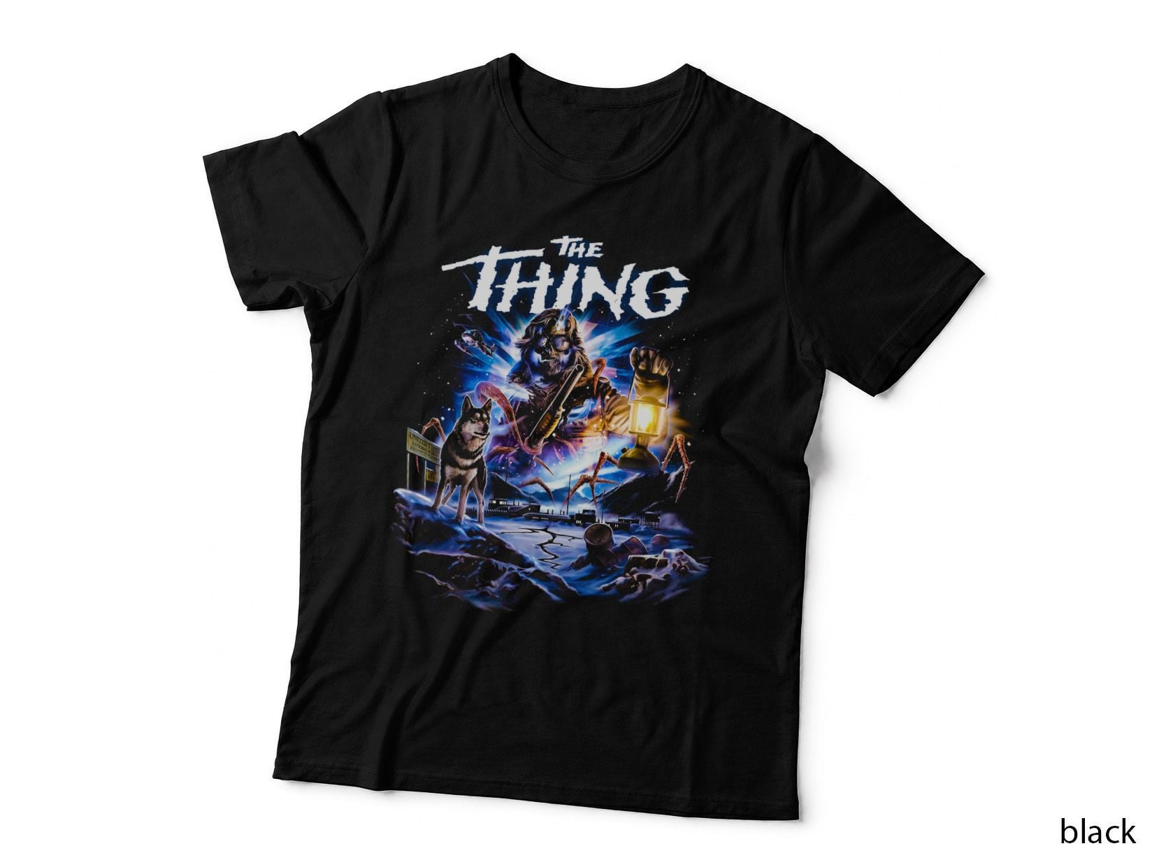 The Thing Horror Movie Fan Tee, Sci-Fi Monster Print, Spooky Season Apparel