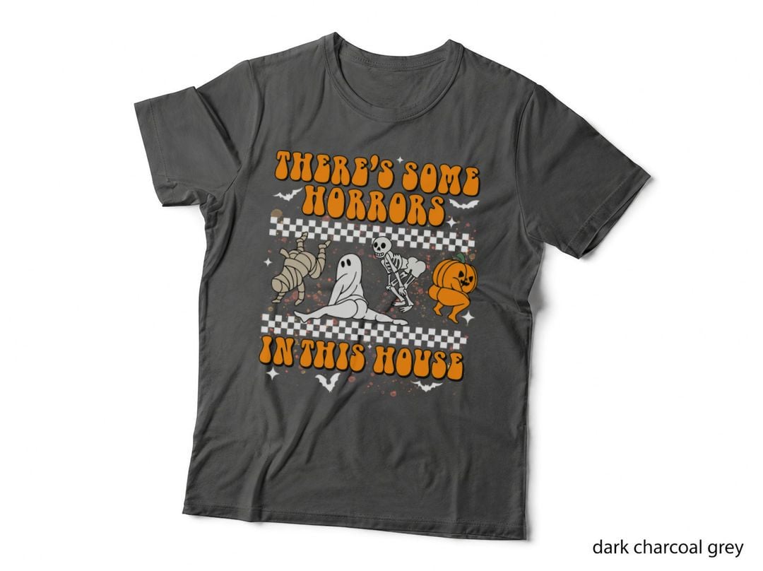 There's Some Horrors in This House Halloween Ghost Pumpkin T-Shirt