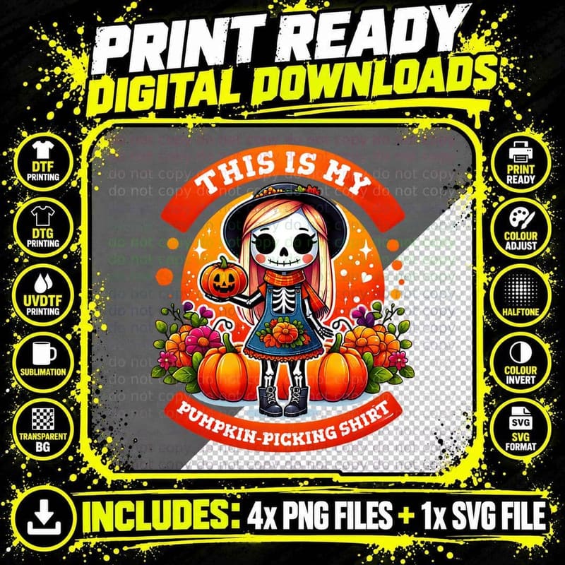 This Is My Pumpkin Picking, Retro Vintage, Gift Idea Png SVG Digital Bundle