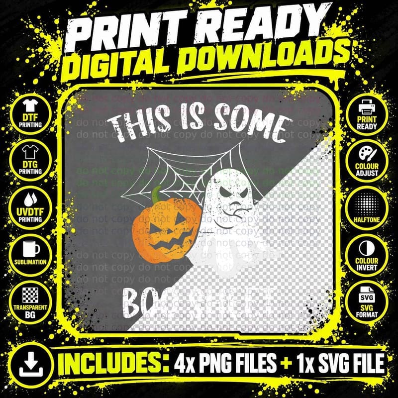 This Is Some Boo Sheet Halloween Ghost Funny Gift T-Shirt Png SVG Digital Bundle