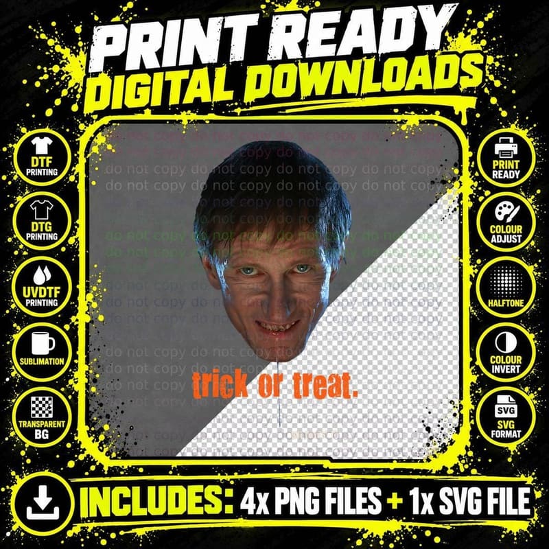 Trick or Treat Horror Icon Bill Oberst Jr. Halloween Png SVG Digital Bundle