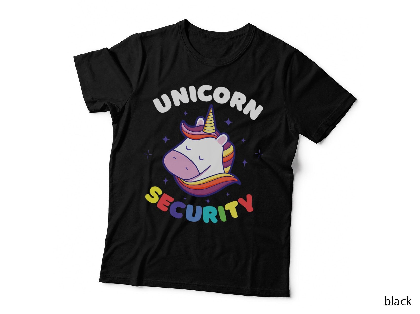 Unicorn Security Halloween Costume Parent Father Daughter T-Shirt