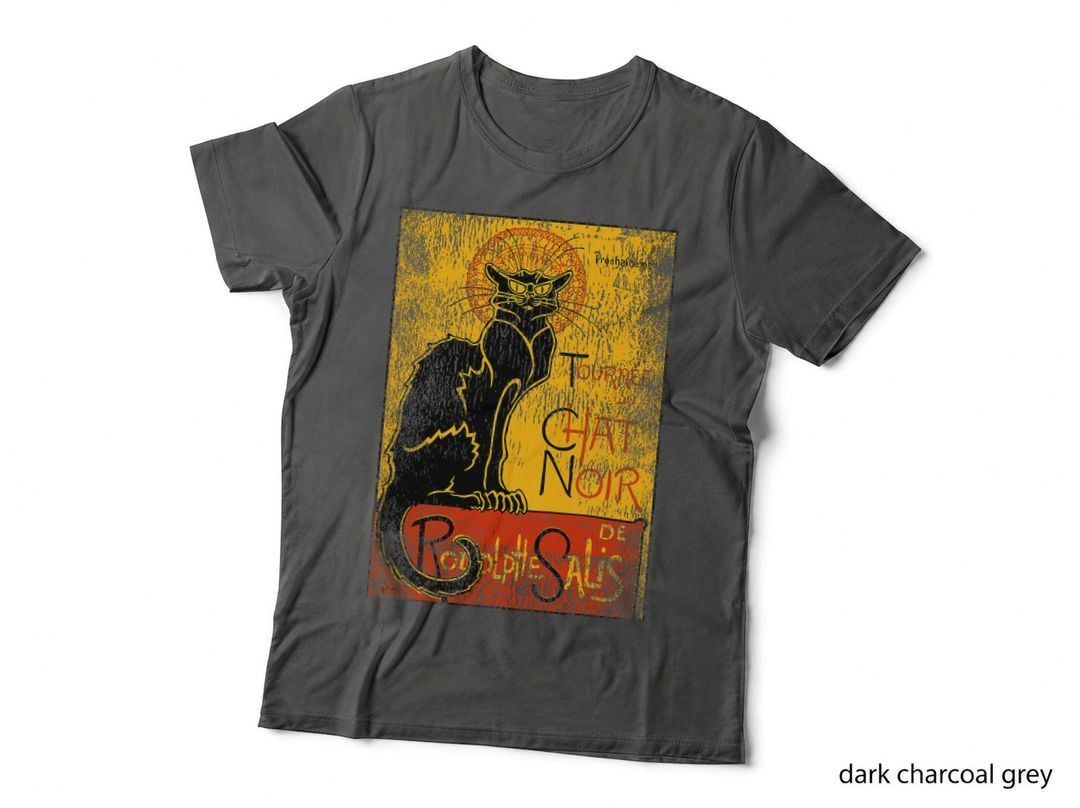 Vintage Tour Du Chat Noir Black Cat for Halloween T-Shirt
