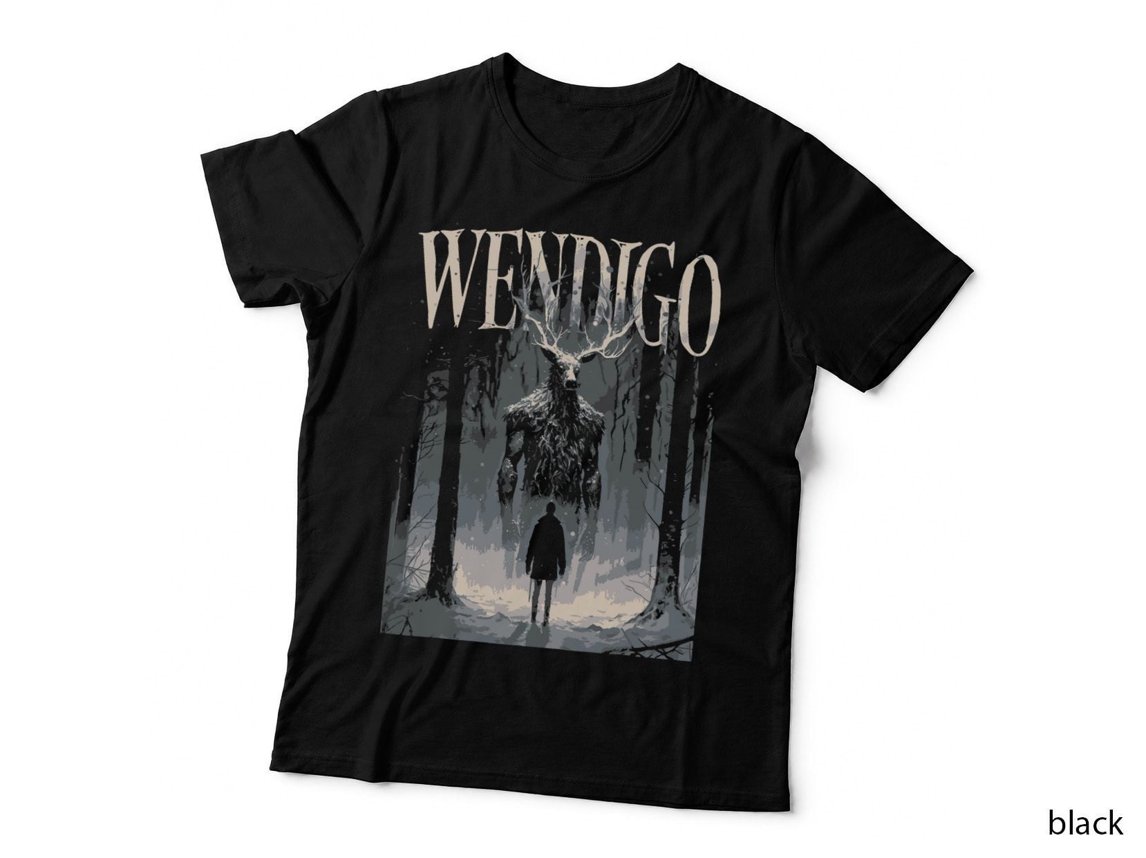 Wendigo Ghost of the Forest Cryptid T-Shirt