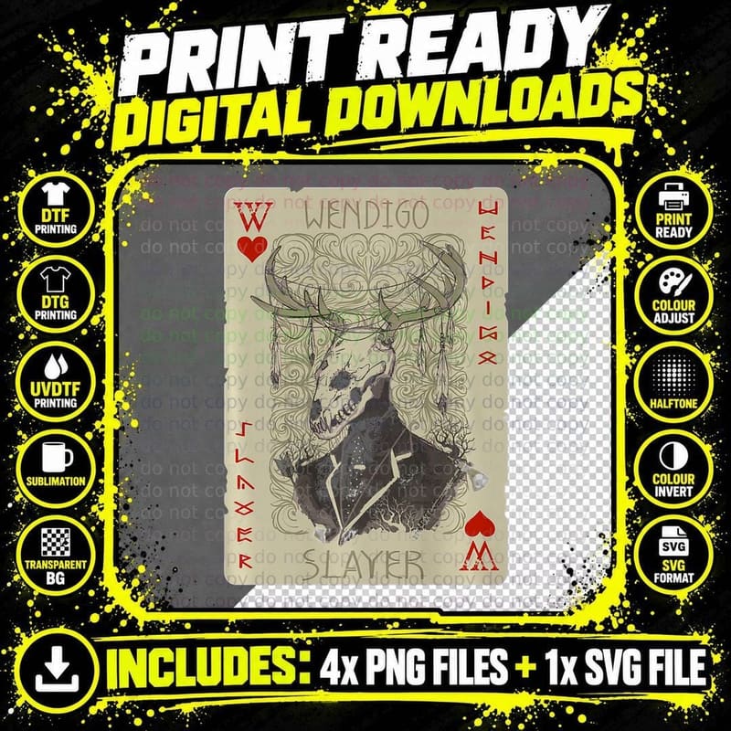 Wendigo Horror T-Shirt, Wendigo Slayer Tee Png SVG Digital Bundle