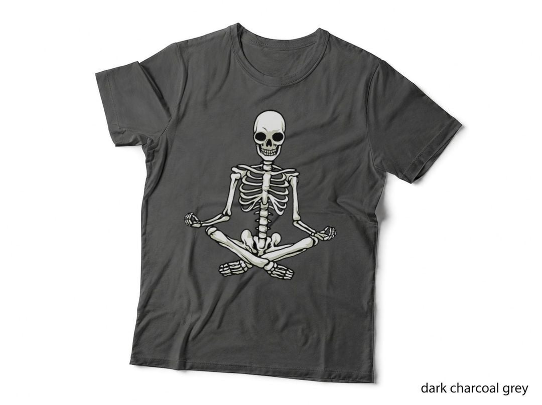 Yoga Skeleton Funny Meditation Yoga Skeleton Halloween T-Shirt