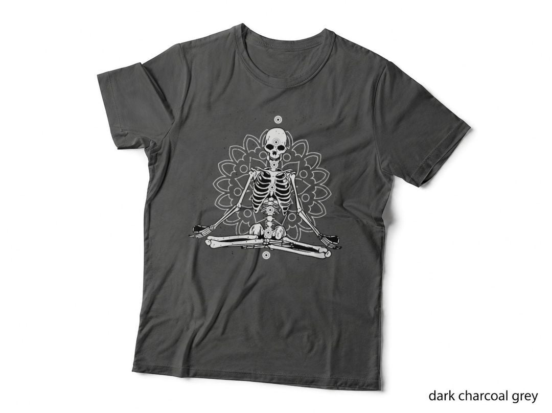 Yoga Skeleton Meditation Chakra Design- Third Eye Awakening T-Shirt