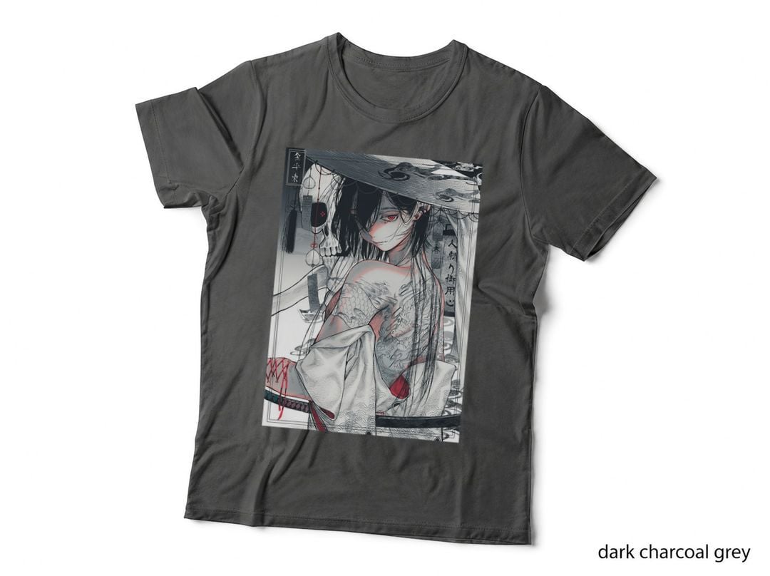 Anime Japanese Aesthetic Samurai Girl Soft Grunge Horror T-Shirt