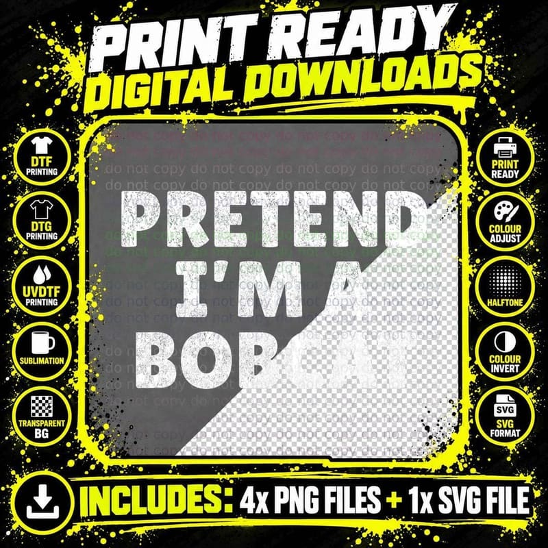 Bobcat Costume T-Shirt, Halloween Costume Png SVG Digital Bundle