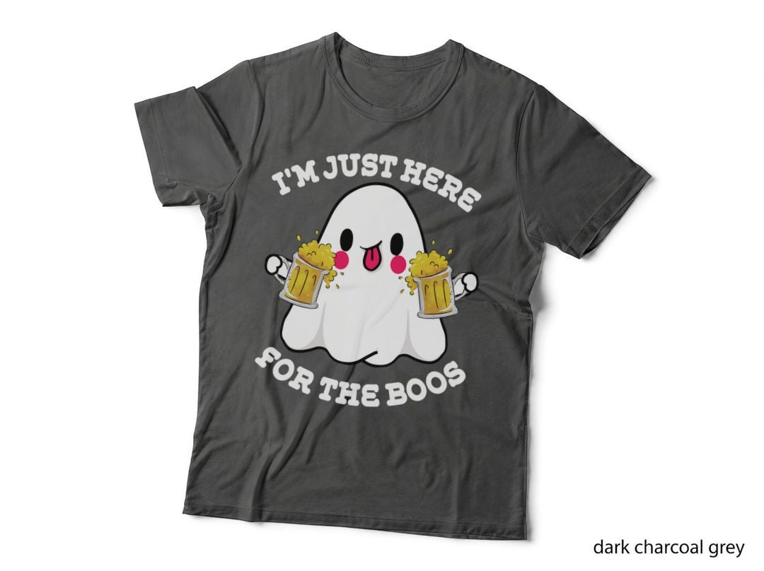 Boo Ghost Drinking Beer T-Shirt, Halloween Costume, Party Fun
