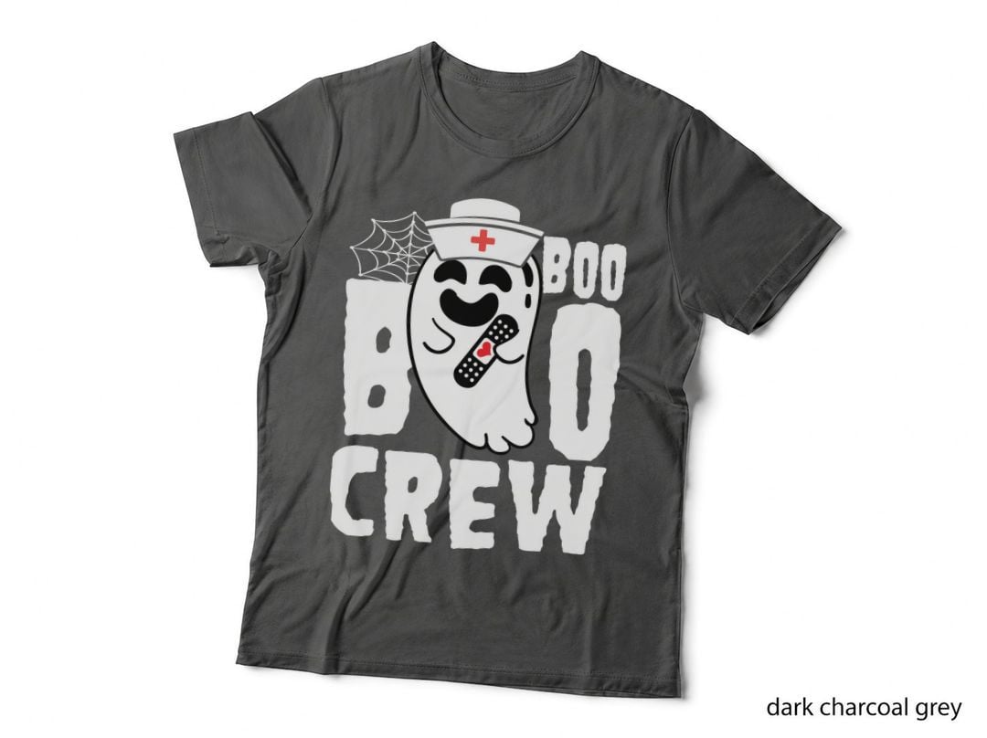 Boo Nurse Crew T-Shirt, Halloween Costume, Spooky Nurse Print