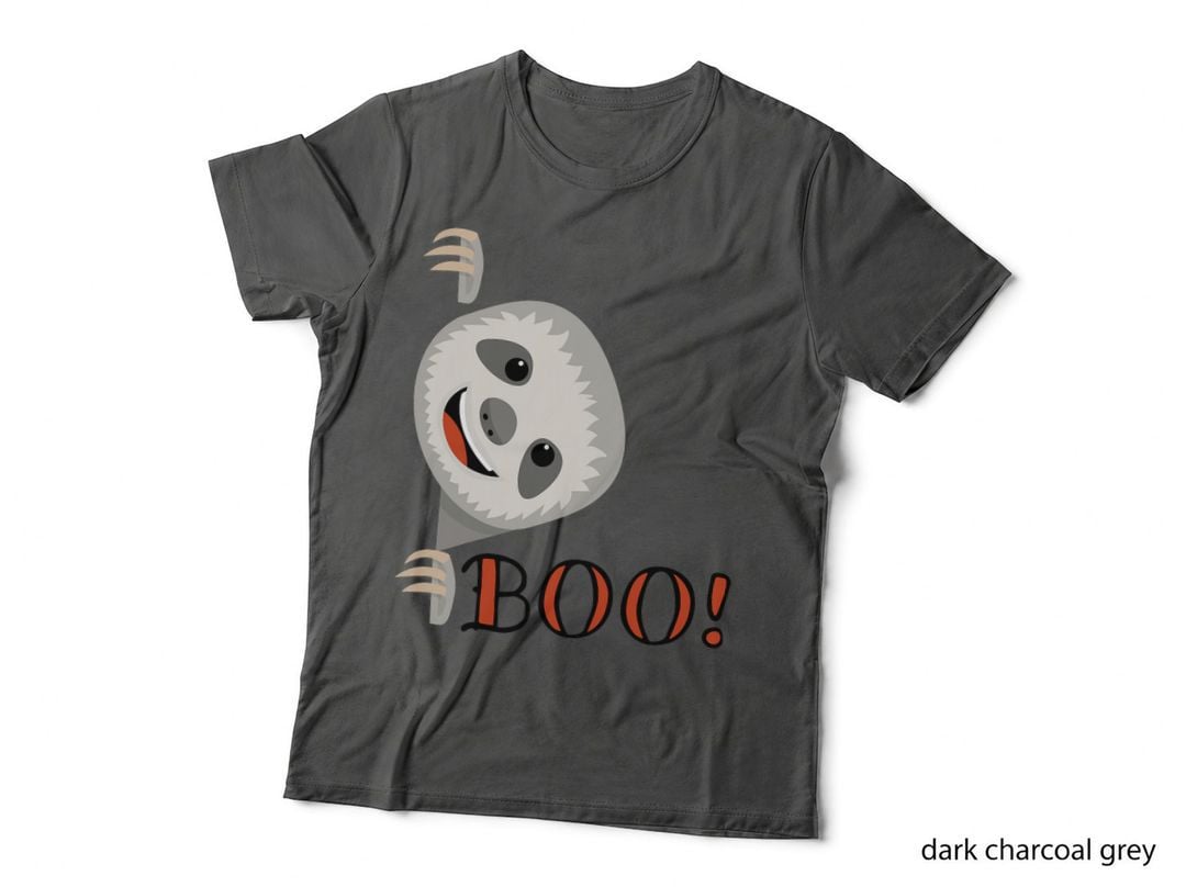 Boo! Funny Hiding Peekaboo Scary Halloween Sloth T-Shirt